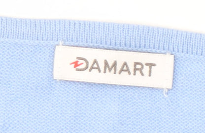 Damart Women's Blue Striped Pullover Jumper S