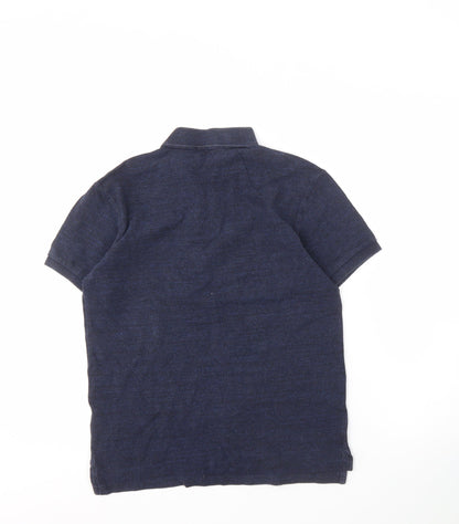 Ralph Lauren Men's Blue Slim Fit Polo Shirt, M, Logo Accent