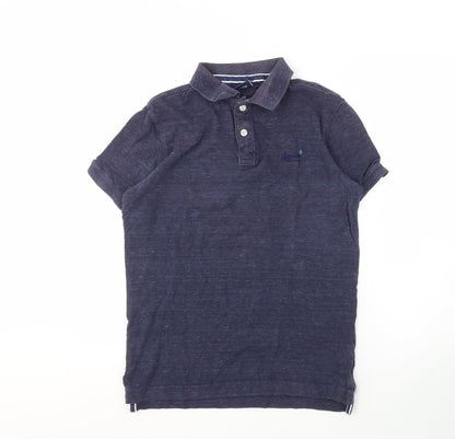 Superdry Men's Blue Polo Shirt - Small