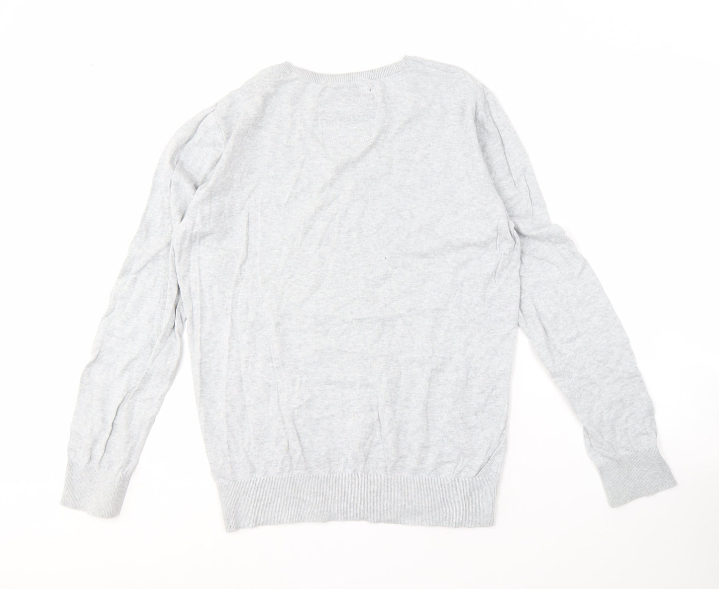 Next Men's Grey M Graphic Print Cotton Pullover