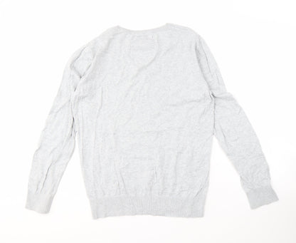 Next Men's Grey M Graphic Print Cotton Pullover