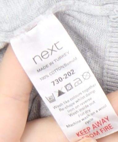 Next Men's Grey M Graphic Print Cotton Pullover