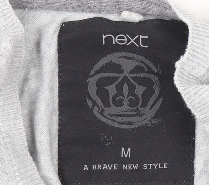 Next Men's Grey M Graphic Print Cotton Pullover