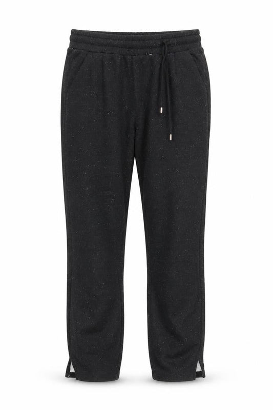Front view of RESERVED Black Flecked Jogger Trousers unisex m