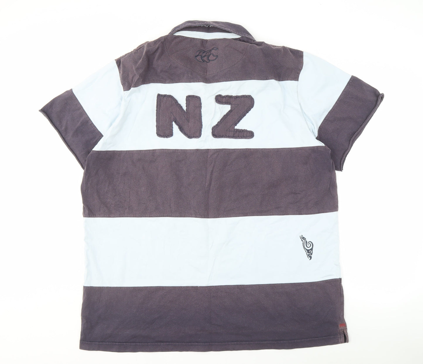 Canterbury Men's 3XL Blue Striped Polo Shirt