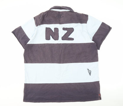 Canterbury Men's 3XL Blue Striped Polo Shirt