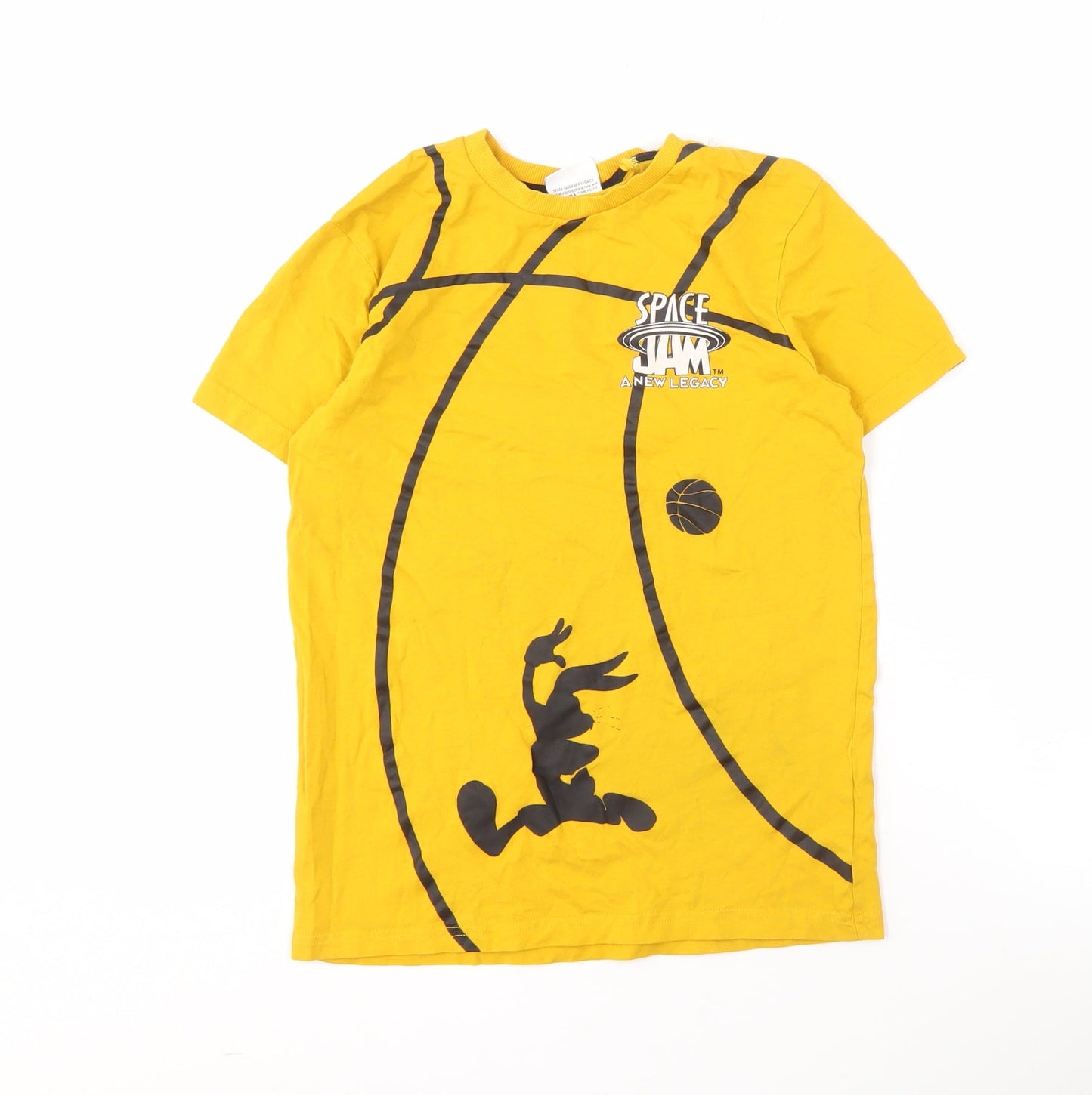 George Boys Yellow Space Jam T-Shirt 13-14 Years, Graphic Print