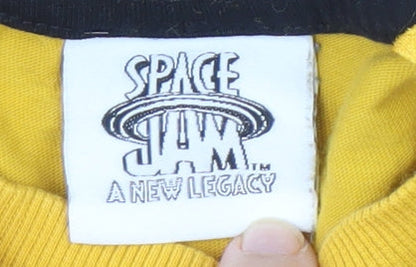 George Boys Yellow Space Jam T-Shirt 13-14 Years, Graphic Print