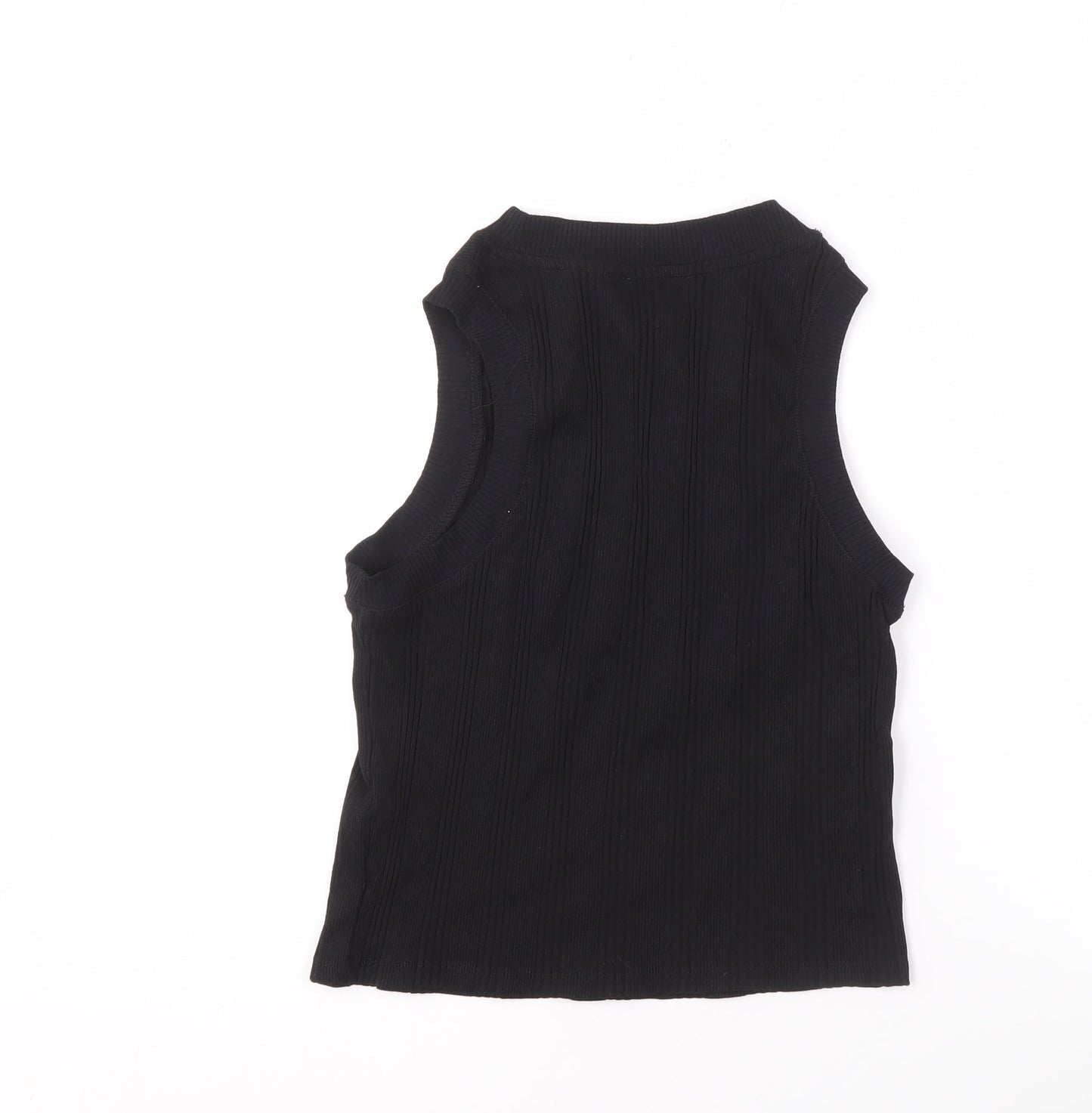 Womens UK Size M Zara Black Basic Tank