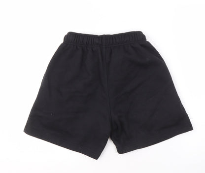V Women's Black Athletic Shorts, Size S, Elastic Waist