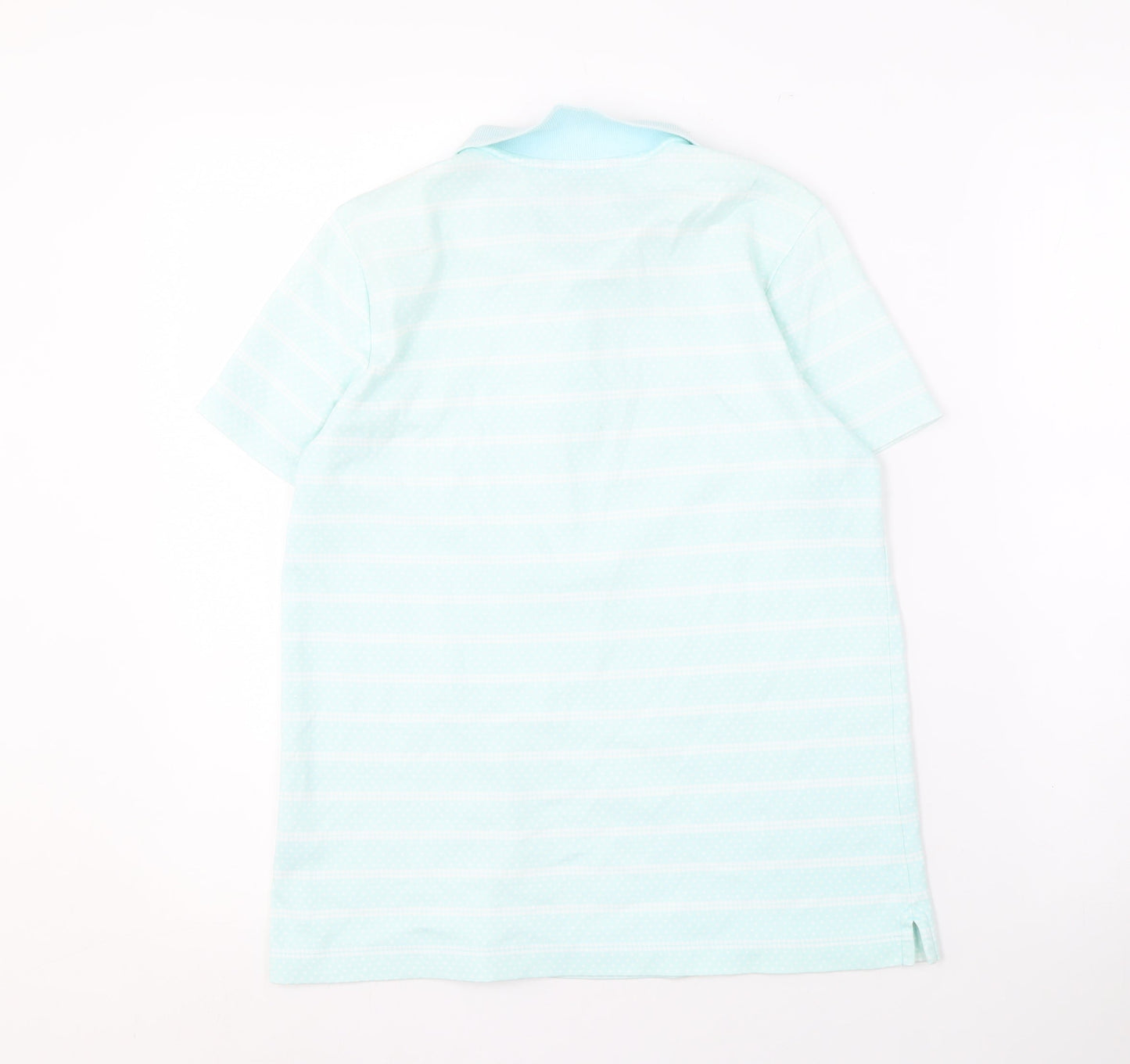 Lands' End Women's XS Blue Striped Polo Shirt