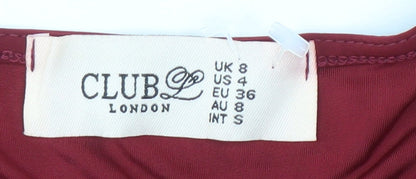 Club L London Women's Red Bodycon Dress Size 8