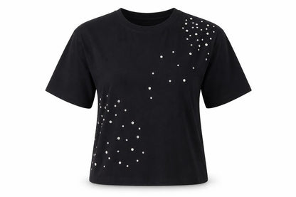 Womens UK Size S Marks and Spencer Black Basic T-Shirt