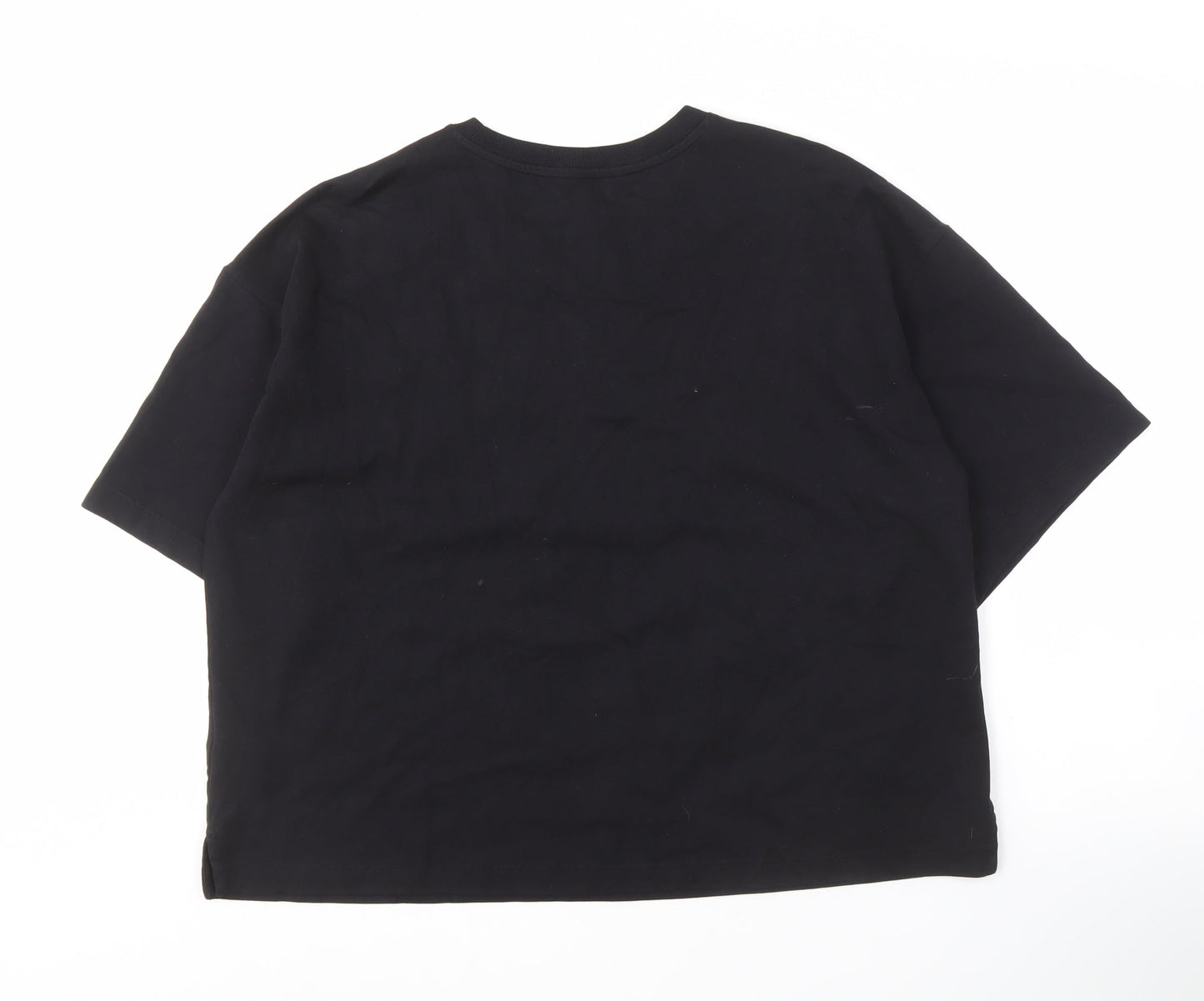 Womens UK Size S Marks and Spencer Black Basic T-Shirt