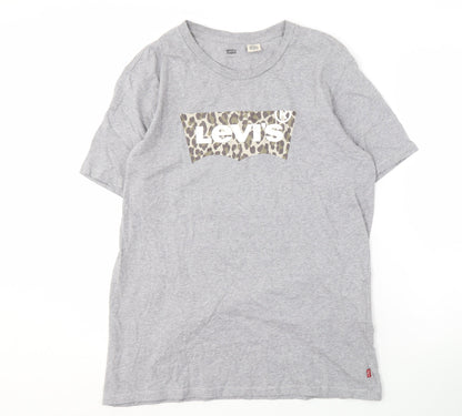 Levi's Men's Grey Graphic Print T-Shirt L