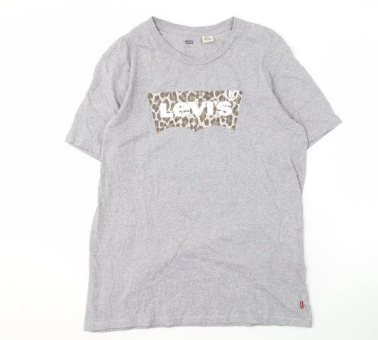 Levi's Men's Grey Graphic Print T-Shirt L