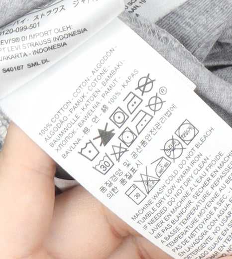 Levi's Men's Grey Graphic Print T-Shirt L