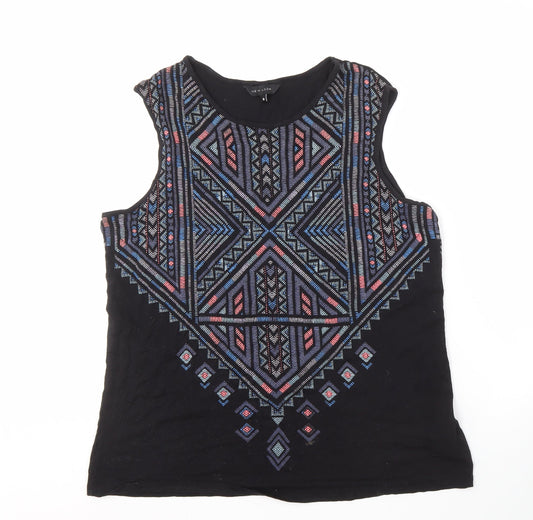 New Look Women's Black Aztec Tank Top Size 16