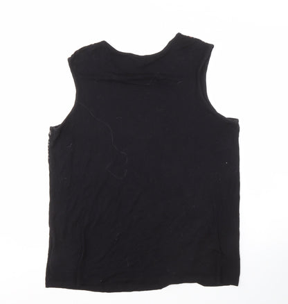 New Look Women's Black Aztec Tank Top Size 16