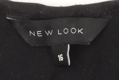 New Look Women's Black Aztec Tank Top Size 16