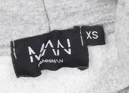 Mens UK Size XS boohooMAN Grey Pullover Hoodie