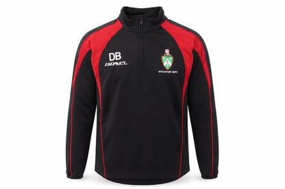 Impact Men's Black Pullover Rugby 1/4 Zip S