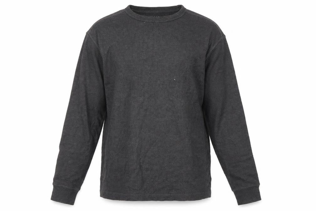 Gap Men's Grey Crew Neck Long Sleeve Shirt M