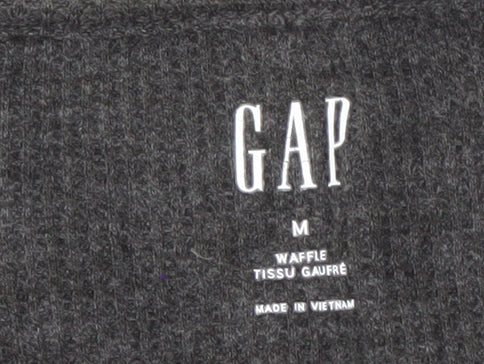 GAP Men's Grey Crew Neck Long Sleeve Shirt M