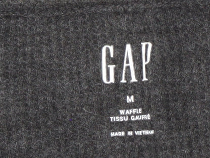 GAP Men's Grey Crew Neck Long Sleeve Shirt M
