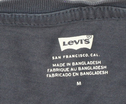 Levi's Men's Blue M Graphic T-Shirt, Cotton, Crew Neck