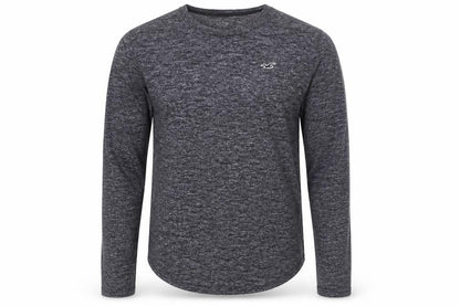 Hollister Men's Black Long Sleeve Crew Neck Tee