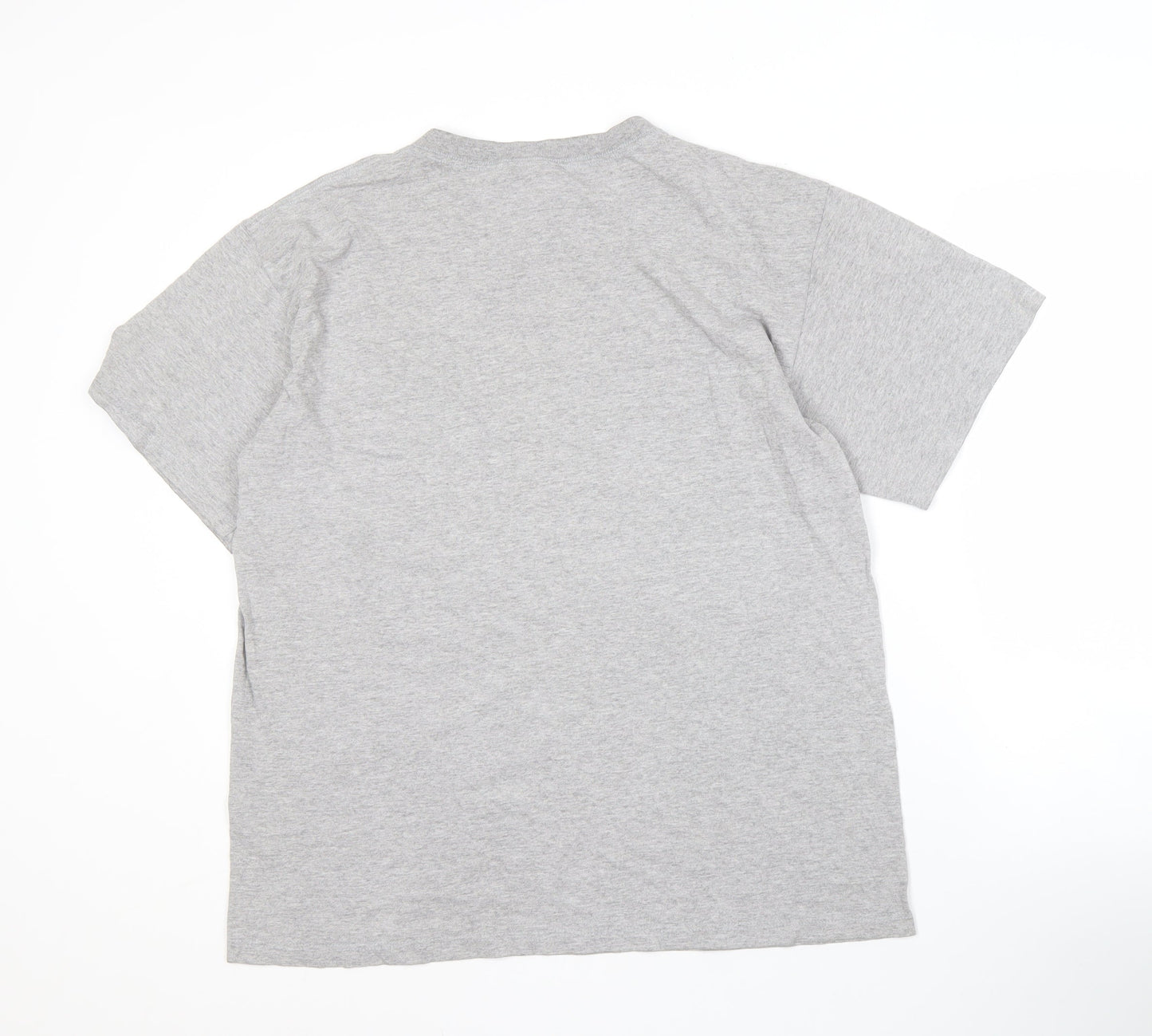 Adidas Men's Grey Short Sleeve Logo T-Shirt M