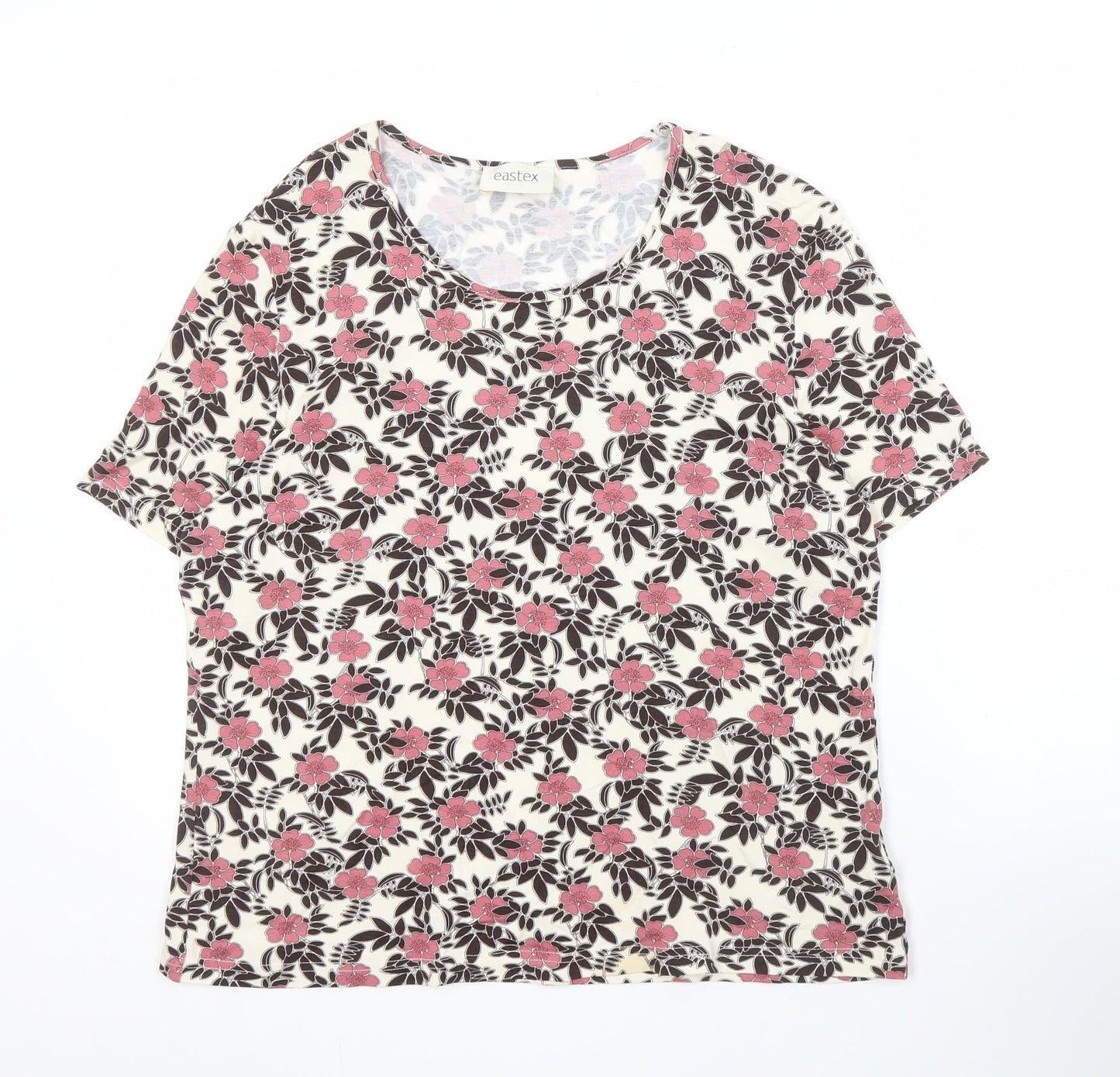 Womens UK Size 16 Eastex Multicoloured Basic T-Shirt