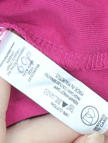 Maine New England Women's Pink V-Neck T-Shirt, Size 14