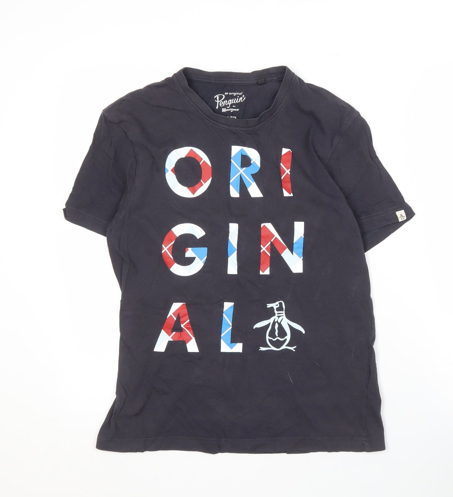 Original Penguin Men's Black Graphic Print T-Shirt S