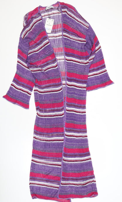 Womens UK Size S Zara Purple Cardigan Jumper