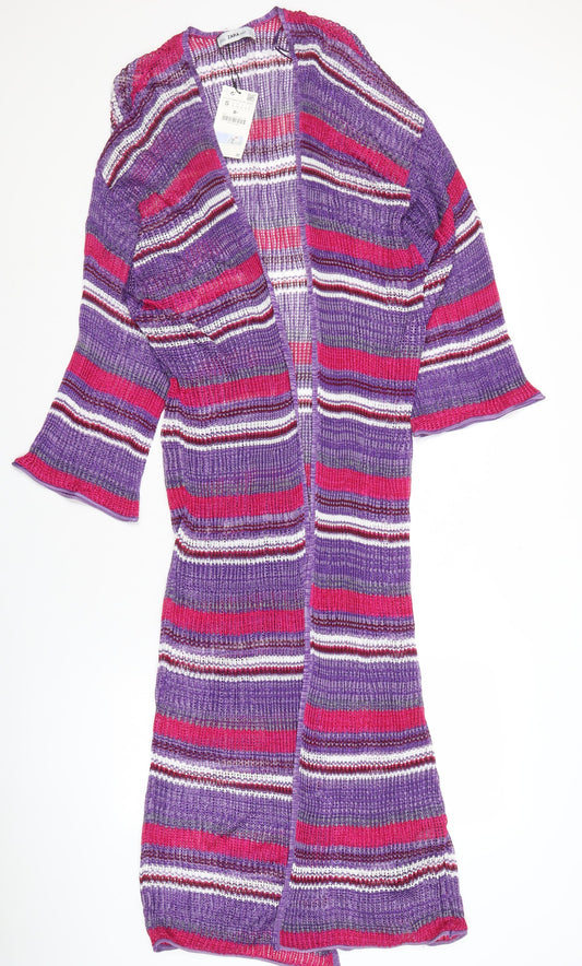 Womens UK Size S Zara Purple Cardigan Jumper
