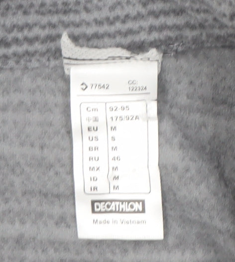 Mens UK Size M DECATHLON Grey Full Zip Sweatshirt