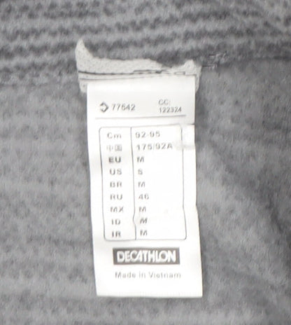 Mens UK Size M DECATHLON Grey Full Zip Sweatshirt