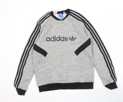 Teens UK Size 170 adidas Grey Pullover Sweatshirt