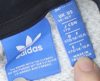 Teens UK Size 170 adidas Grey Pullover Sweatshirt