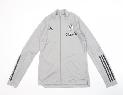 Adidas Men's Grey Track Jacket S, Slim Fit, Breathable