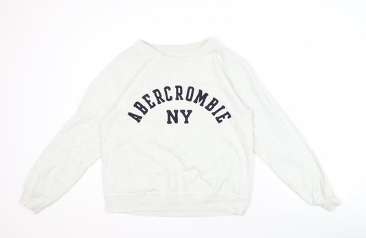 Abercrombie & Fitch Unisex White Sweatshirt M