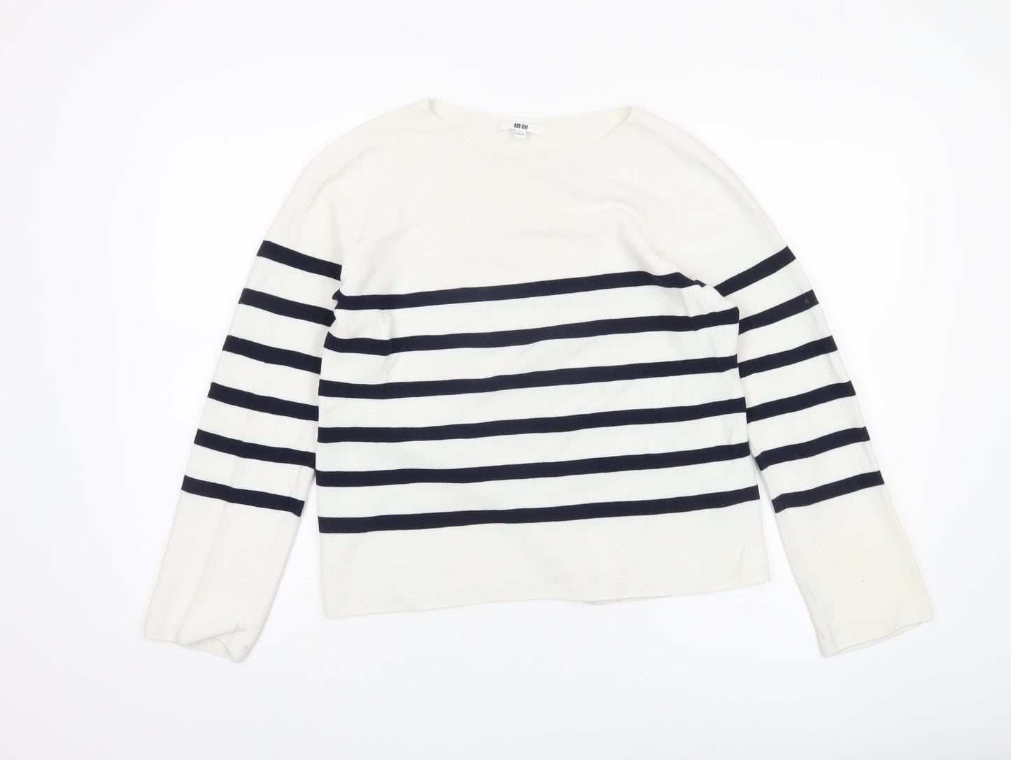 Womens UK Size S Uniqlo White Pullover Jumper