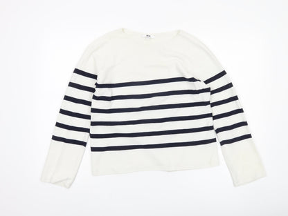 Womens UK Size S Uniqlo White Pullover Jumper