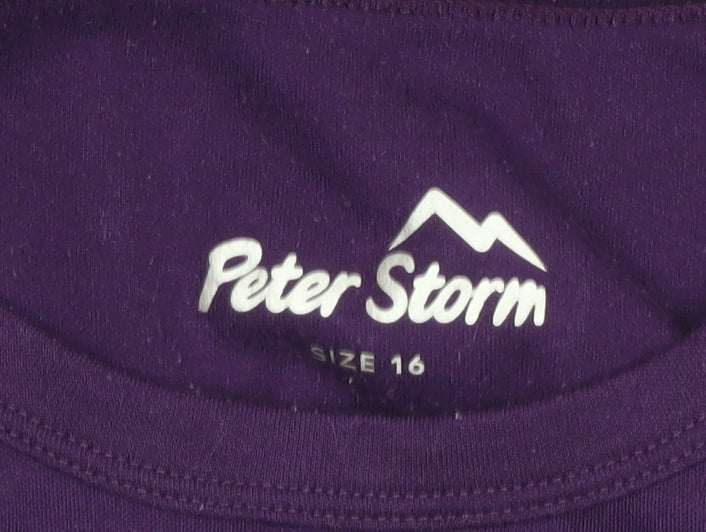 Peter Storm Unisex Purple T-Shirt Size 16
