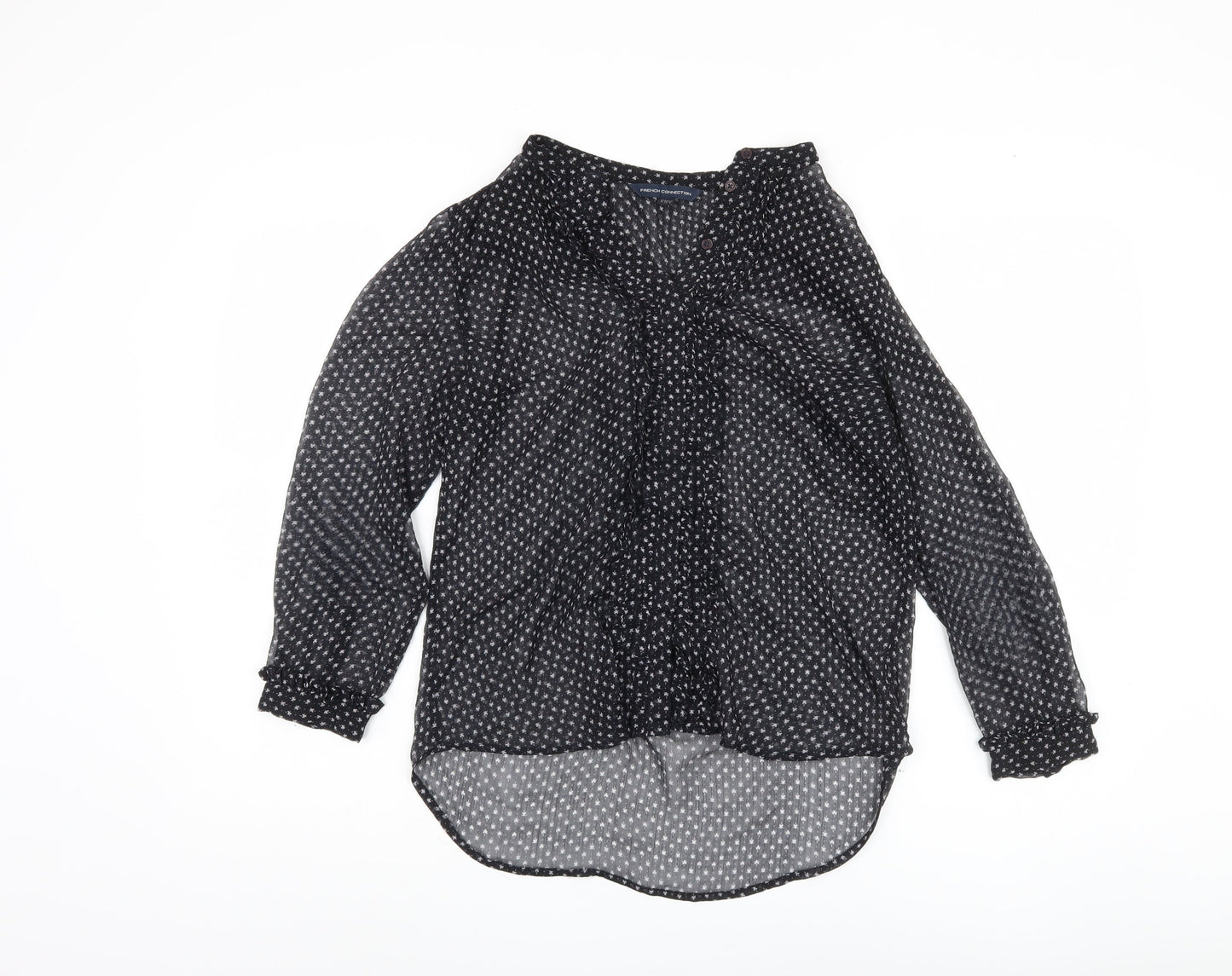 Womens UK Size 8 French Connection Black  Blouse