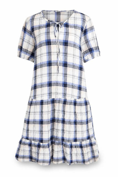 Monsoon Women's Blue Check Shirt Dress S