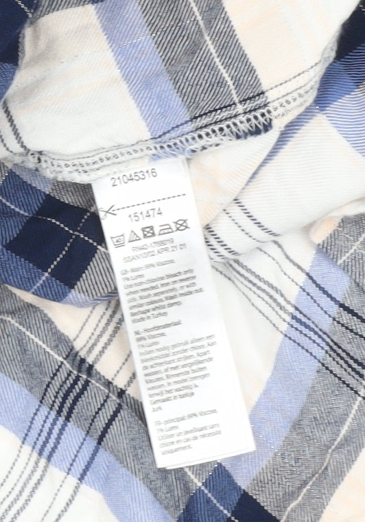 Monsoon Women's Blue Check Shirt Dress S