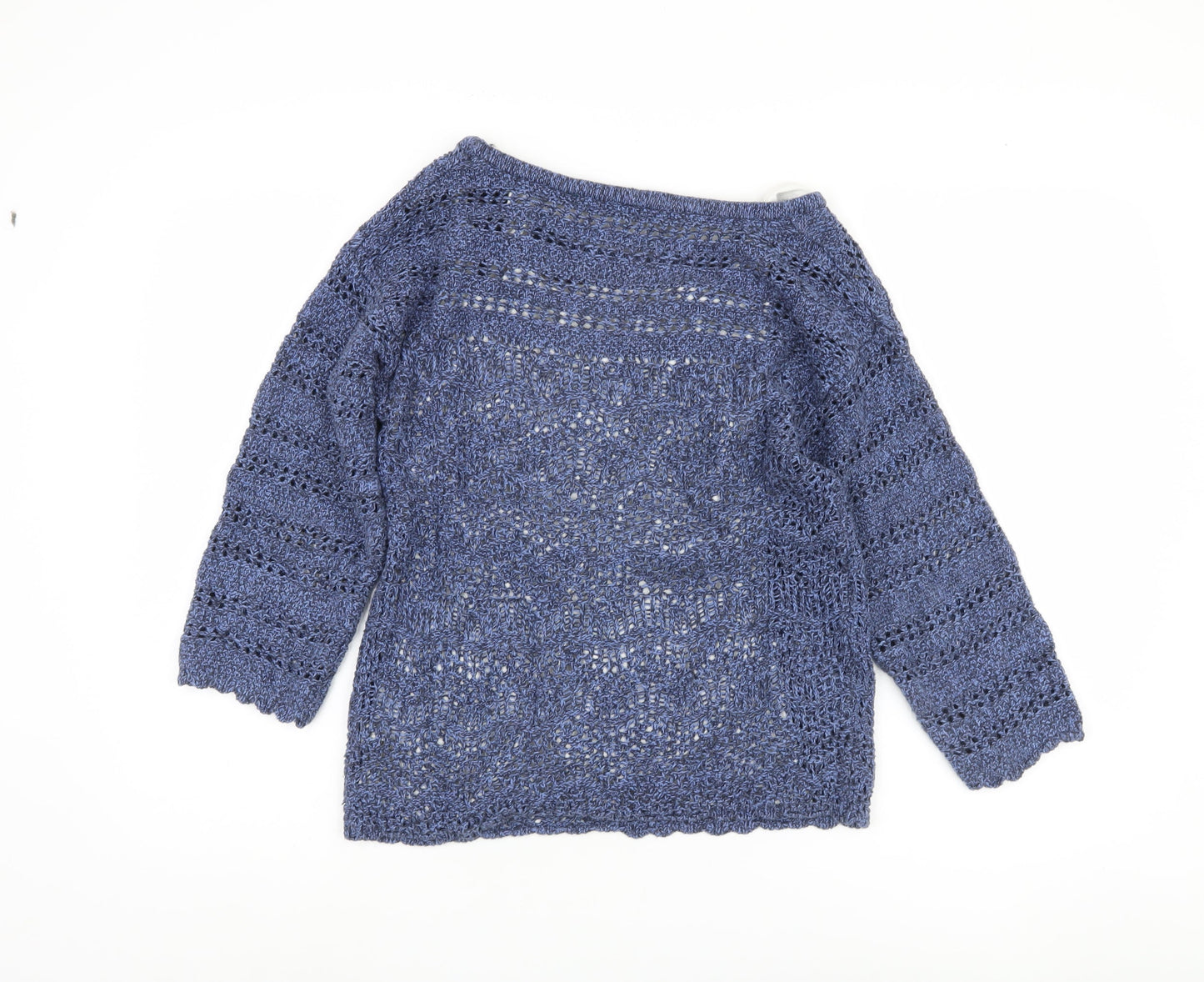 Womens UK Size 8 Fat Face Blue Pullover Jumper